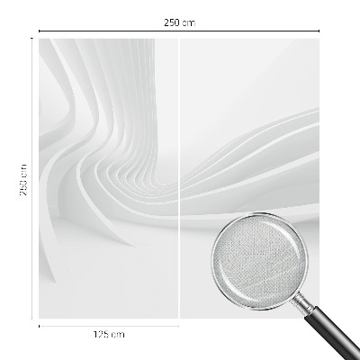 Removable wall mural with a fluid line design