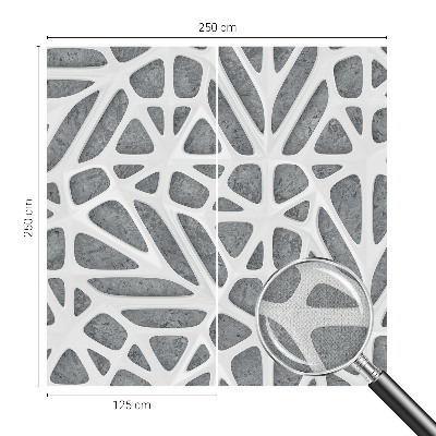 Peel and stick wall mural for kids' room with a geometric network design