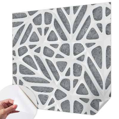 Peel and stick wall mural for kids' room with a geometric network design