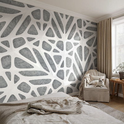 Peel and stick wall mural for kids' room Geometric network