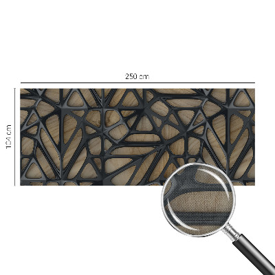Children's wall mural with a wooden net design