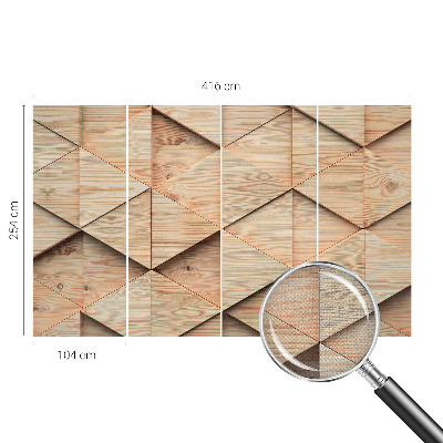 3D photo wallpaper mural Wooden mosaic