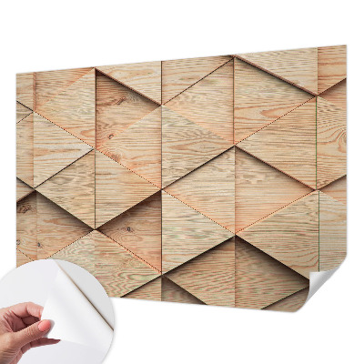 3D photo wallpaper mural Wooden mosaic