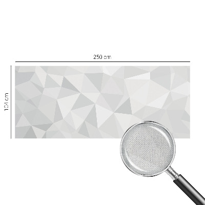 3D wall mural with a triangular mosaic design