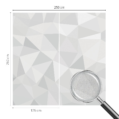 3D wall mural with a triangular mosaic design