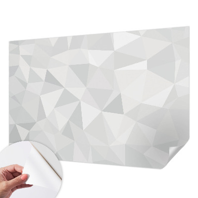 3D wall mural with a triangular mosaic design