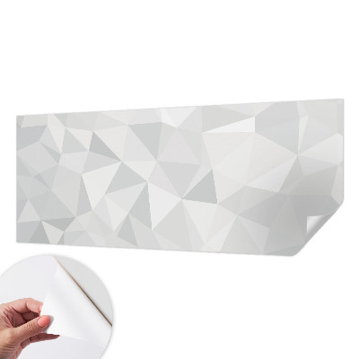 3D wall mural with a triangular mosaic design