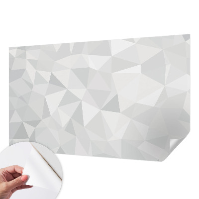 3D wall mural with a triangular mosaic design