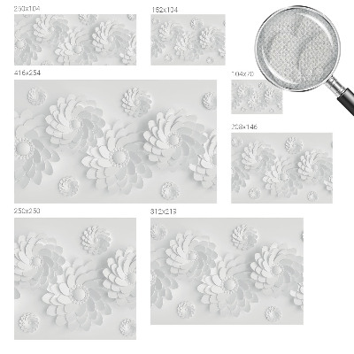 Baby room wall mural with a delicate floral design
