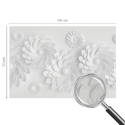 Baby room wall mural with a delicate floral design