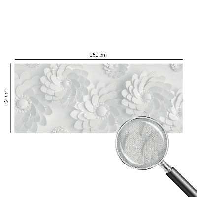Baby room wall mural with a delicate floral design