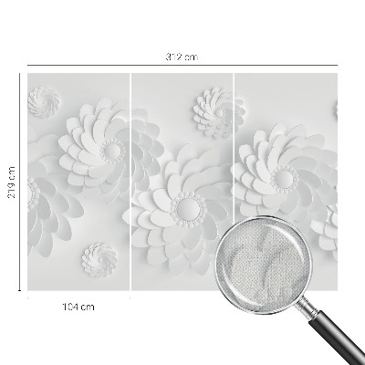 Baby room wall mural with a delicate floral design