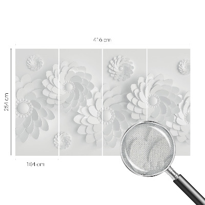 Baby room wall mural with a delicate floral design