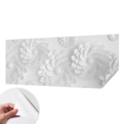 Baby room wall mural with a delicate floral design