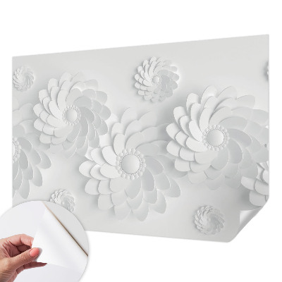 Baby room wall mural with a delicate floral design