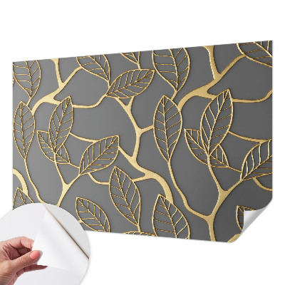 Peel and stick wallpaper mural with an elegant leaves pattern