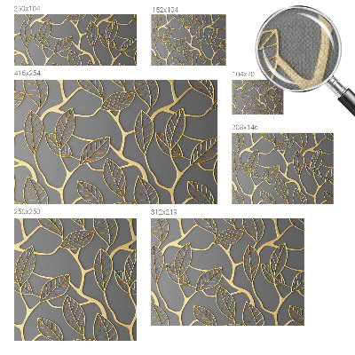 Peel and stick wallpaper mural with an elegant leaves pattern
