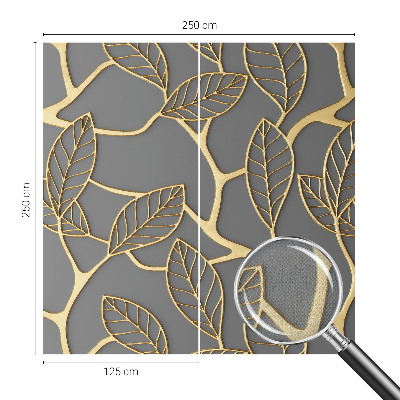 Peel and stick wallpaper mural with an elegant leaves pattern