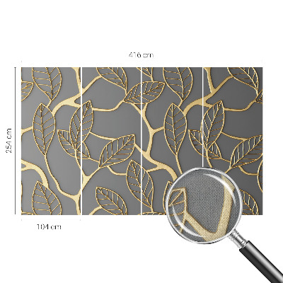 Peel and stick wallpaper mural Elegant leaves