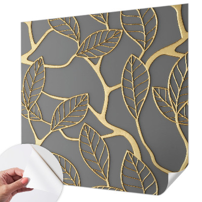 Peel and stick wallpaper mural with an elegant leaves pattern