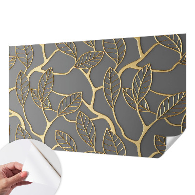 Peel and stick wallpaper mural Elegant leaves