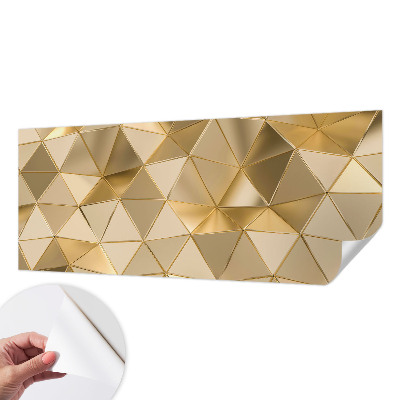 Self-adhesive wall mural with triangular patterns