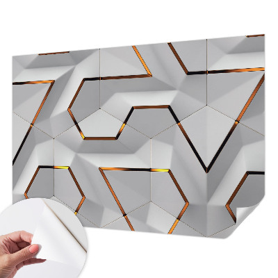 Self-adhesive photo wallpaper with three-dimensional patterns