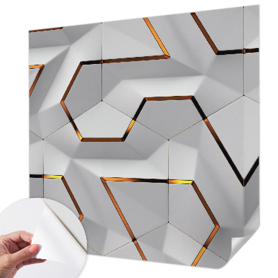 Self-adhesive photo wallpaper with three-dimensional patterns