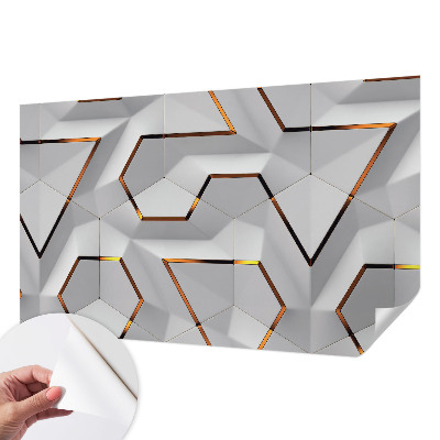 Self-adhesive photo wallpaper with three-dimensional patterns