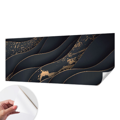 Stick-on wall mural with an elegant waves design