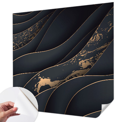 Stick-on wall mural with an elegant waves design