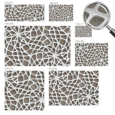 Removable wall mural with a geometric network design