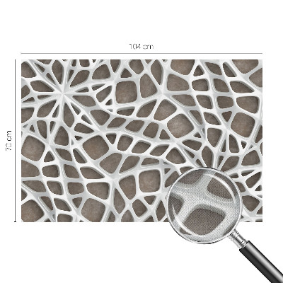 Removable wall mural with a geometric network design