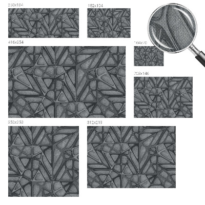 Peel and stick wall mural for bedroom with geometric pattern