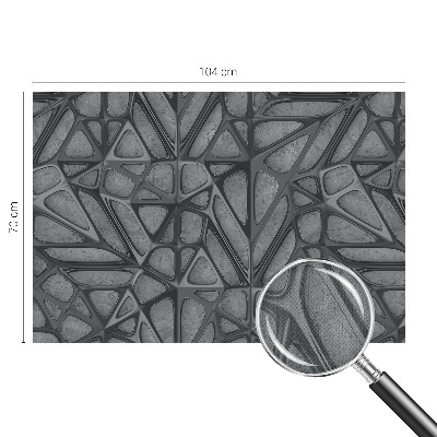 Peel and stick wall mural for bedroom with geometric pattern