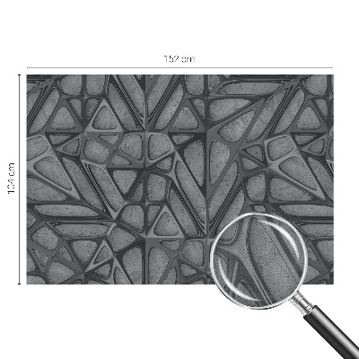 Peel and stick wall mural for bedroom with geometric pattern