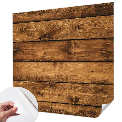 Removable wall mural wallpaper with a wooden boards design