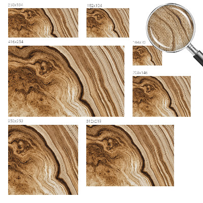 Peel and stick wall mural with a wood grain finish for living rooms
