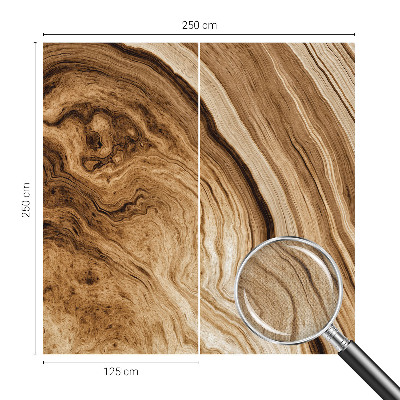 Peel and stick wall mural with a wood grain finish for living rooms