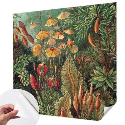 Peel and stick wall mural for kids' room with an exotic garden design