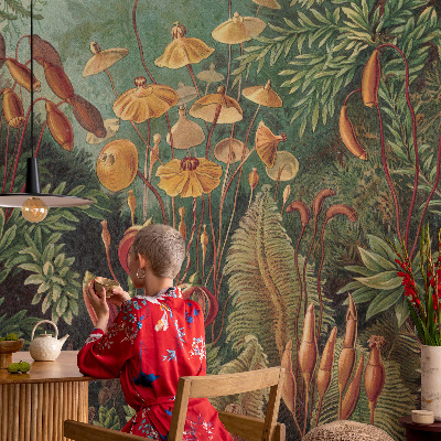 Peel and stick wall mural for kids' room Exotic garden