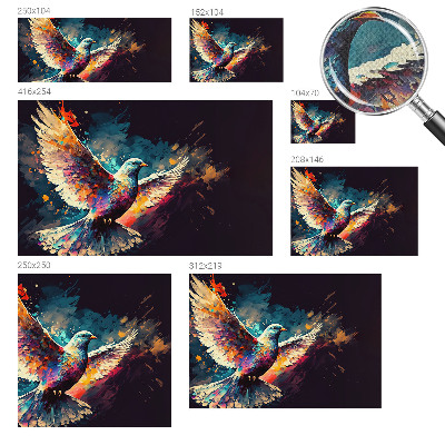 3D wall mural Colorful bird