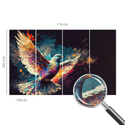 3D wall mural Colorful bird