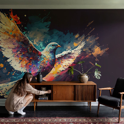3D wall mural Colorful bird