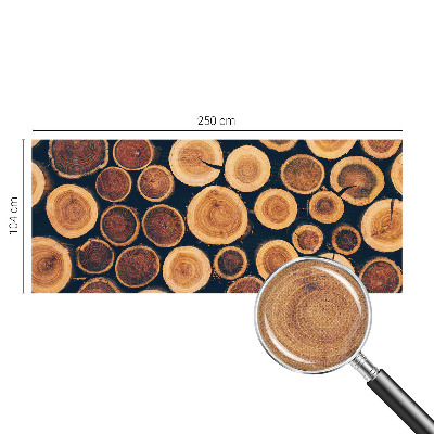 3D photo wallpaper mural Wooden circles