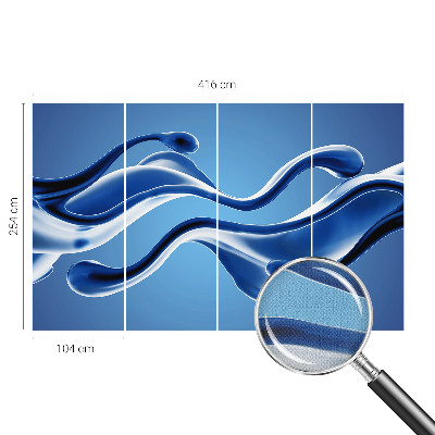 Nursery wall mural with an abstract lightness motif