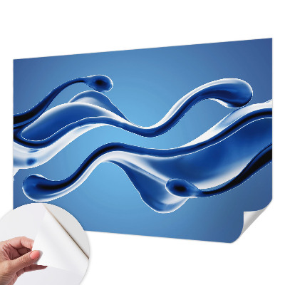 Nursery wall mural with an abstract lightness motif
