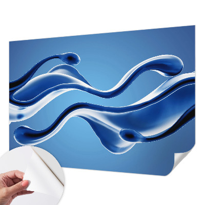 Nursery wall mural with an abstract lightness motif