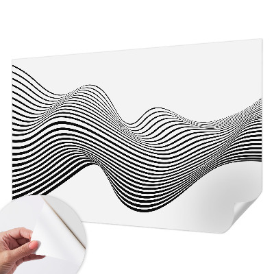 Removable wall mural wallpaper with a dynamic abstract pattern