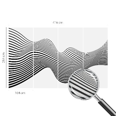 Removable wall mural wallpaper with a dynamic abstract pattern